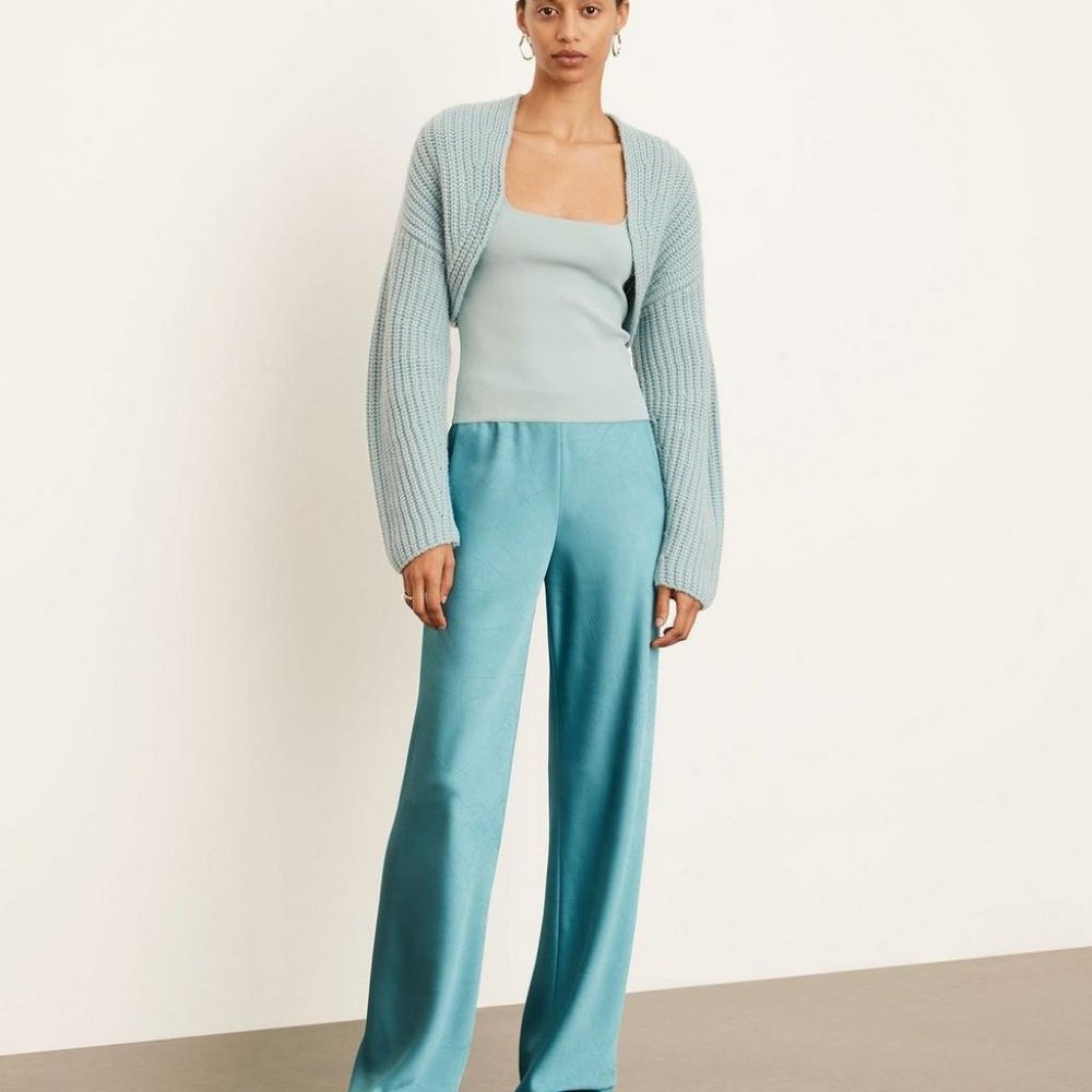 New Vince - Rib Bolero in Pale Bay Blue Size M/L